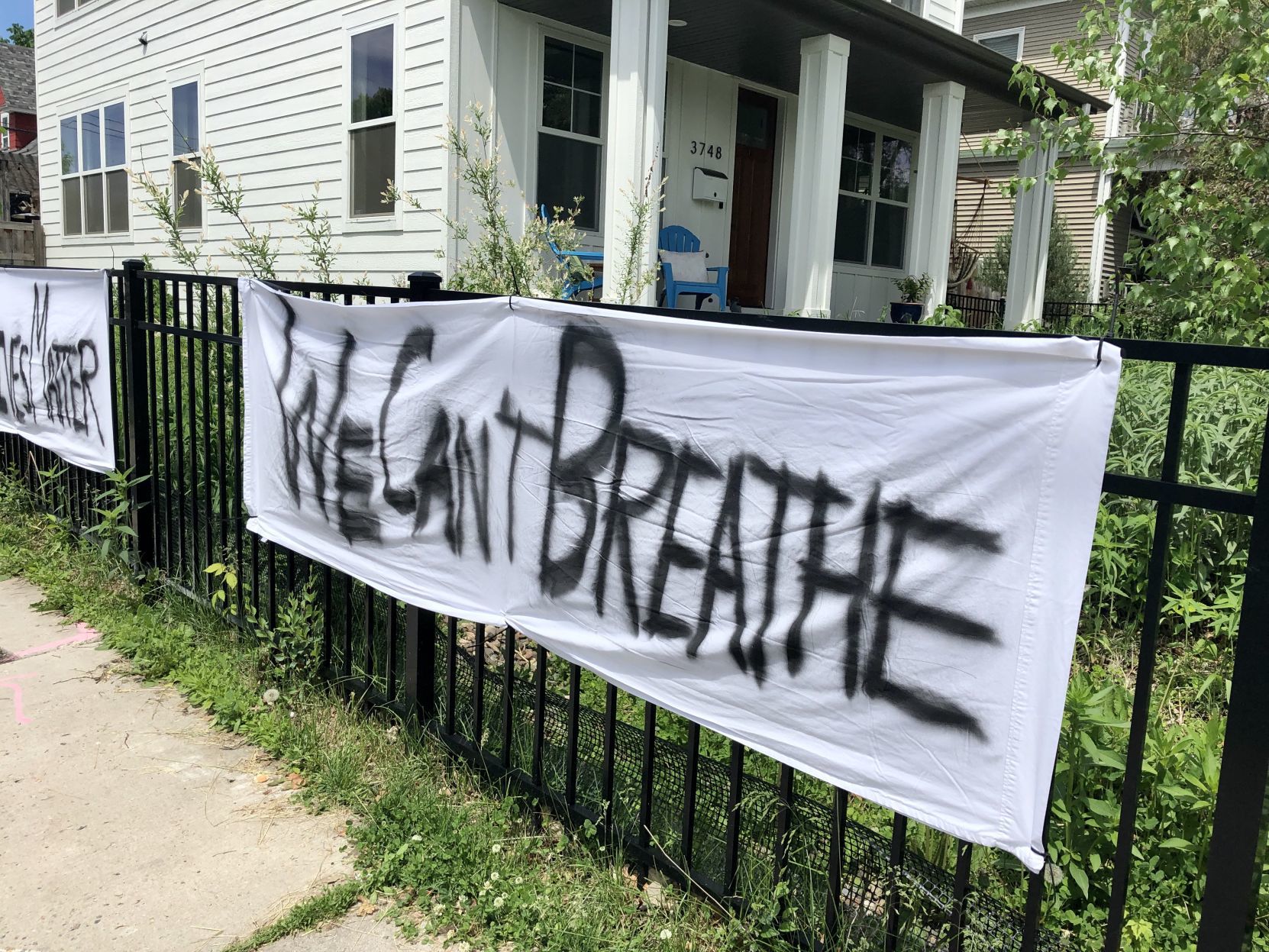 George Floyd memorial gathering in Minneapolis